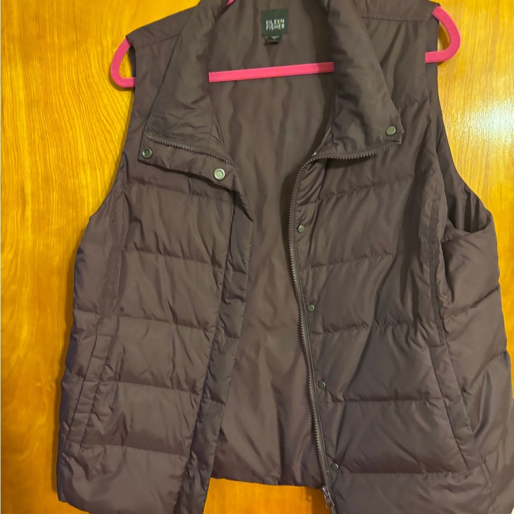 Eileen Fisher Burgundy color Puffer Vest